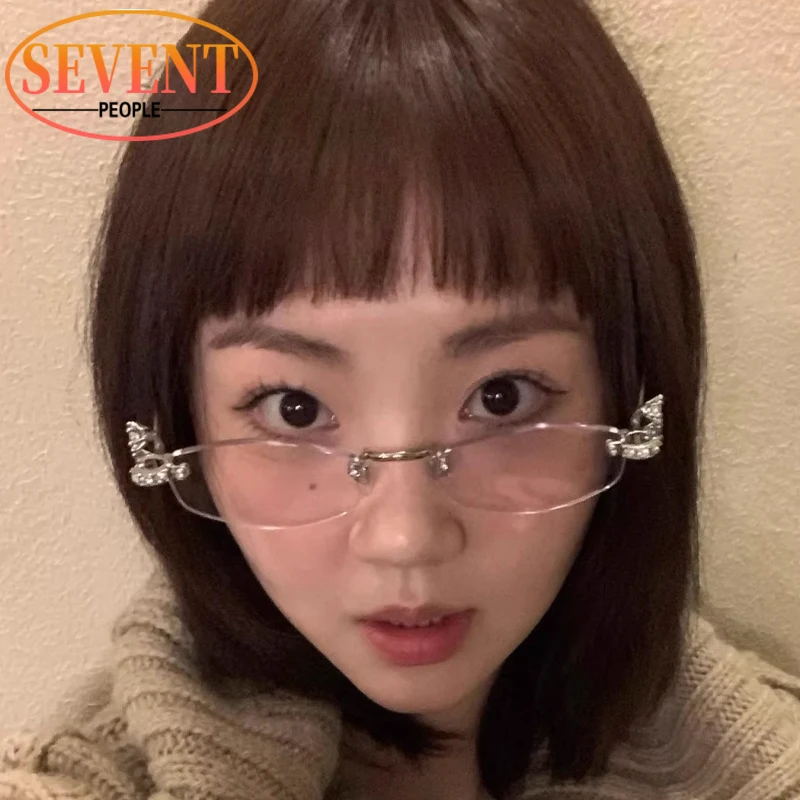 

Y2K Punk Small Frame Polygon Sunglasses Women 2025 Luxury Brand Fashion Rhinestone Prescription Eyewear Retro Travelling Shades