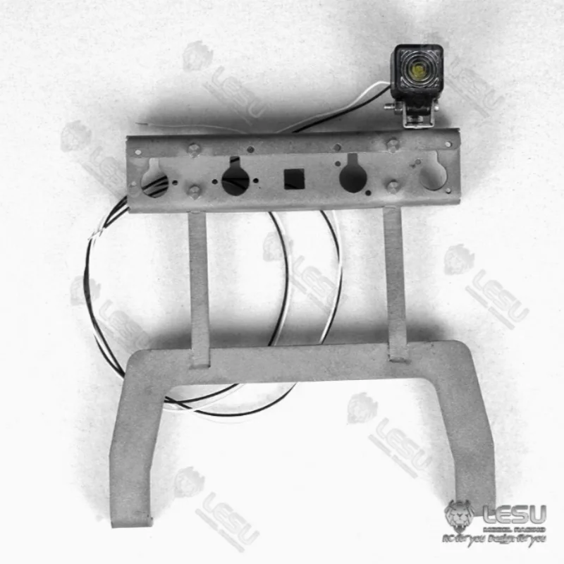Lesu fio eletrônico de metal rack fixo holofote para tamiyay 1/14 fh12 rc caminhão trator carro controle remoto th15894
