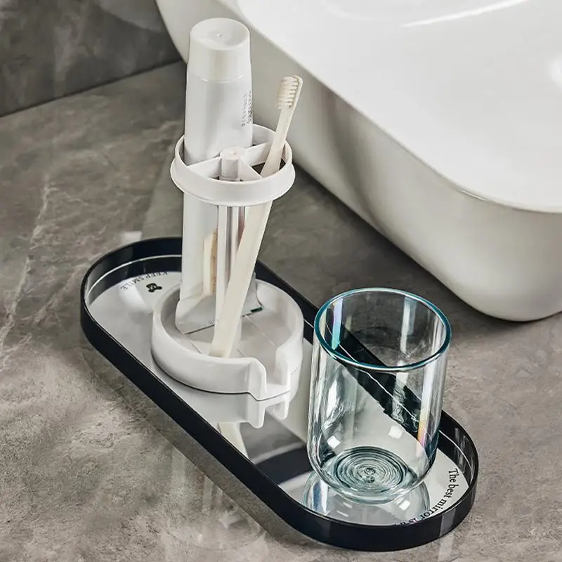 Soporte cubierto para cepillo de dientes, 3 ranuras, organizador para ducha