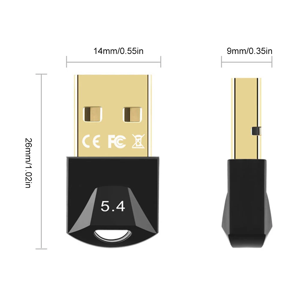 Usb Bluetooth 5.4 Adapter Zender Ontvanger Draadloze Dongle Driver Gratis Voor Luidspreker Muis Toetsenbord Audio Zender