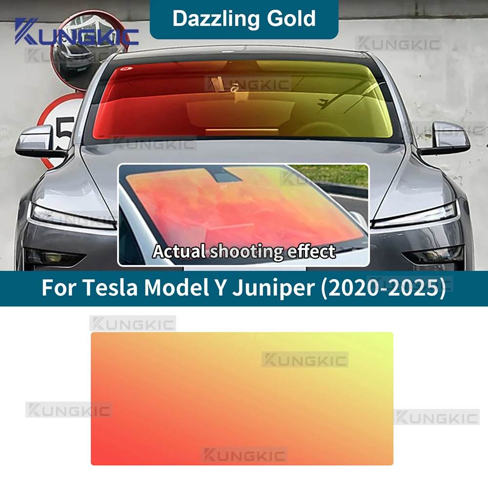 

75%VLT ослепительная золотая тонировочная пленка-хамелеон, пленка для переднего лобового стекла автомобиля, пленка для бокового окна, автостекло, наклейка, защита от ультрафиолета, защита от солнца и солнца