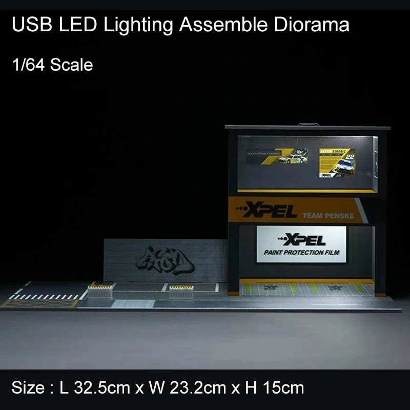 Diorama-Modèle d'éclairage LED USB 1:64, 2 Vervoltage, Assembler, Parking, Garage, Station