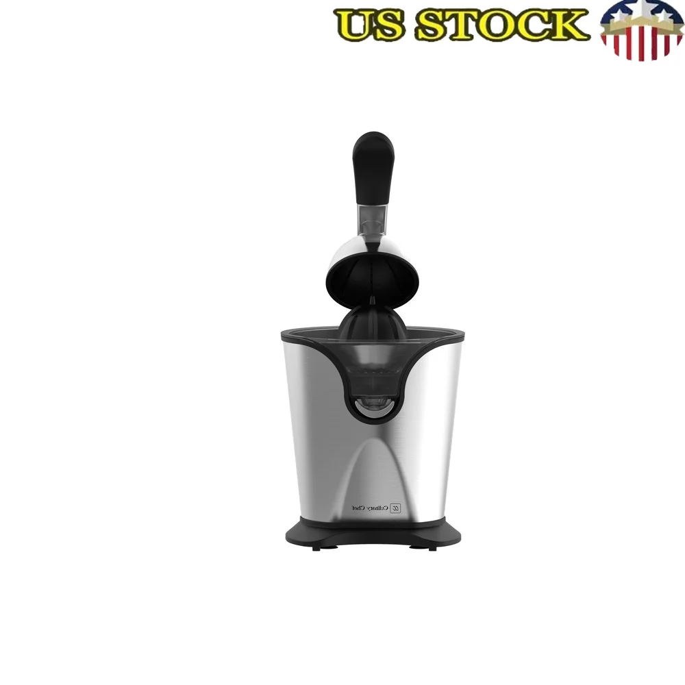 

160W Electric Citrus Juicer Stainless Steel Dual Juicer Cones Pulp-Free Juice Easy Clean Variable Speed 3-Cup Container