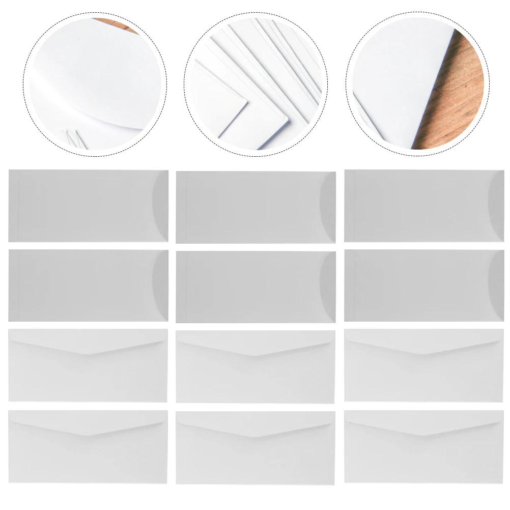 40 Pcs Blank Envelope White Envelopes Envelops Invitation Card Money Paper Cash Hand-made for
