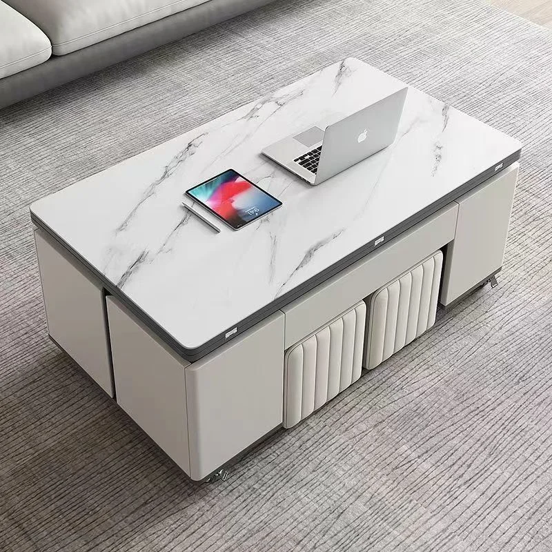 Classy Beige Coffee Tables Livingroom Quality Adjustable Floor Coffee Tables White Designer Mesa De Centro Furniture Home