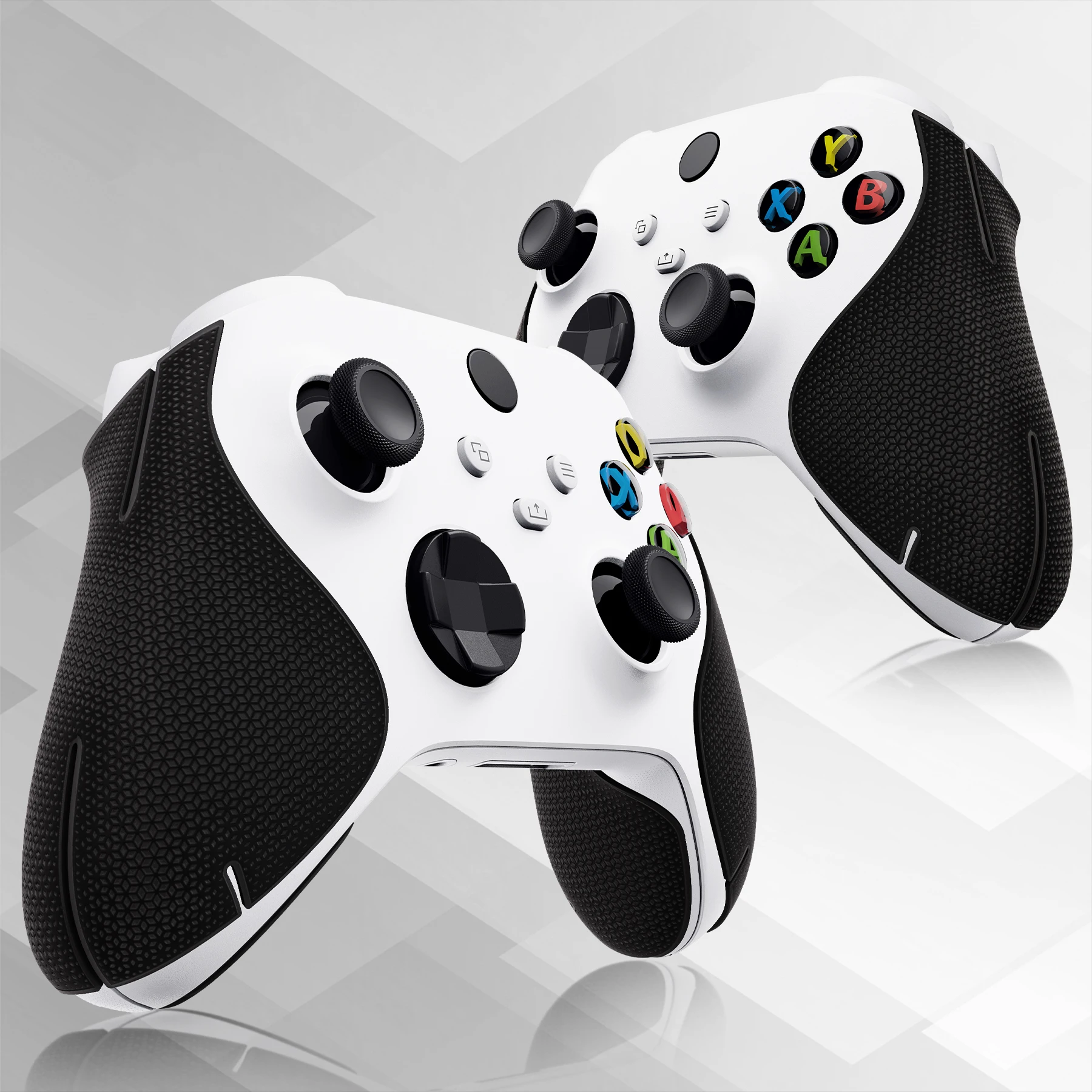 PlayVital Xbox 코어 무선 컨트롤러용 핸들 그립 보호대, 땀 흡수 프리미엄 스플릿 소프트 육각 다이아몬드 텍스처