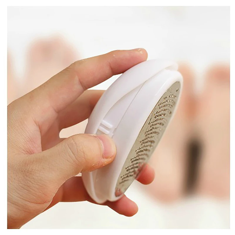 1Pcs Pedicure Foot Care Tool Voet Bestand Exfoliërende Eelt Cuticleremover Thuisgebruik Rvs Massage Zorg Ovale Ei Vorm