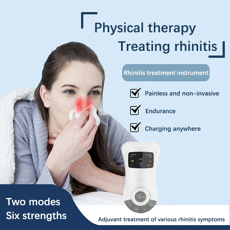 Rhinitis Red Light Treatment Machine Stuffy Nose Nasal Itching Sinusitis Cold Cure Allergy Reliever Therapy Device