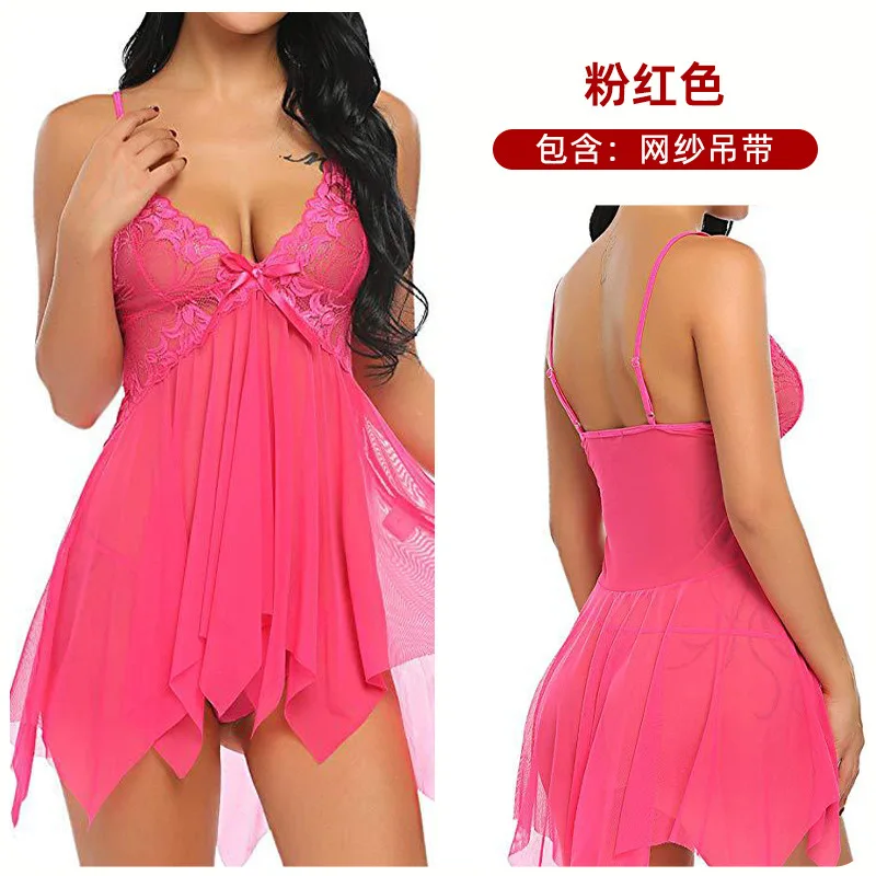 European and American foreign trade sexy underwear, hot-selling new mesh suspender multi-color pajamas factory direct sales