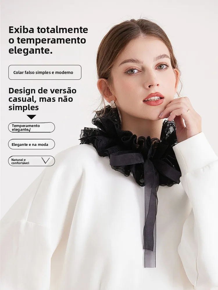 colarinho-falso-estilo-coreano-com-laco-de-renda-casual-e-versatil-adequado-para-encontros-de-lazer-combina-com-sueteres