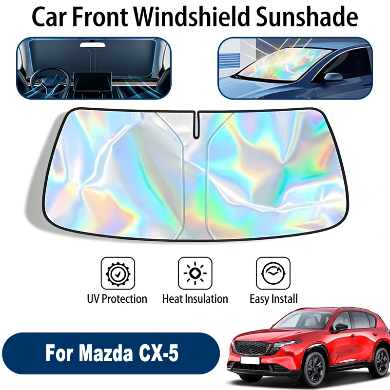 

Windshield Sun Shade For Mazda CX-5 Foldable UV Reflective Front Window Sun Protection Cover Accessories