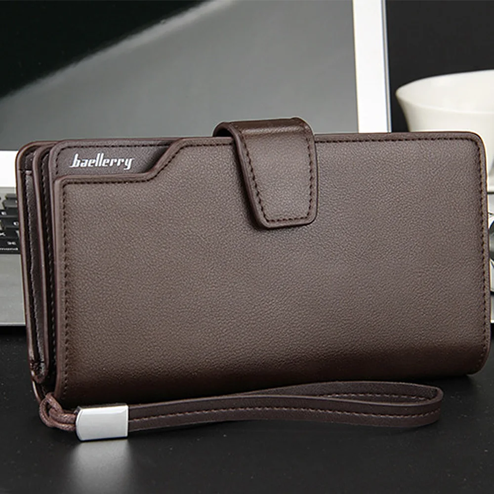 Baellerry Long Men Wallets Causal 23 Cards Holder Male Purse Zipper Large Capacity Big Brand Luxury Wallet For Men