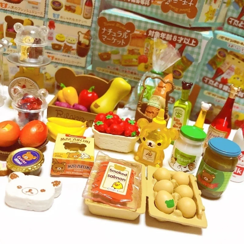 Rement Miniatuur Scène Luie Beer Supermarkt Blind Box - Natuurlijke markt Desktop Decoraties Verzamelfiguren voor hobby's
