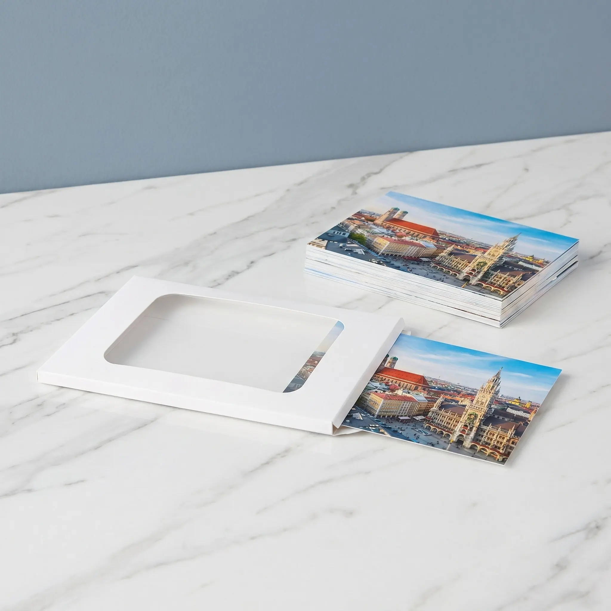 100Pcs Kraft Mini Envelopes Postcard Boxes 6x4 Gift Card Holders with Window Small Kraft Paper Sleeves for Invitations Business