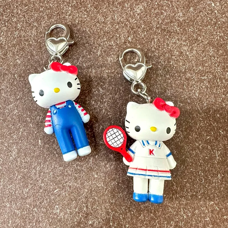 Hello Kitty Keychain Cartoon Doll Mobile Phone Rope Backpack Stuffed Pendant Lovely Decor Anime Figure Makeup Bag Pendants view 2