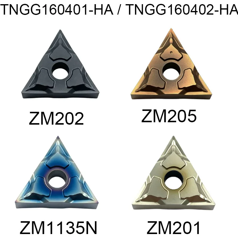 10PCS TNMG160401 TNGG160401-HA / TNMG160402 TNGG160402-HA CNC Indexable Carbide Inserts Turning Tools CNC Cutter Lathe Blade