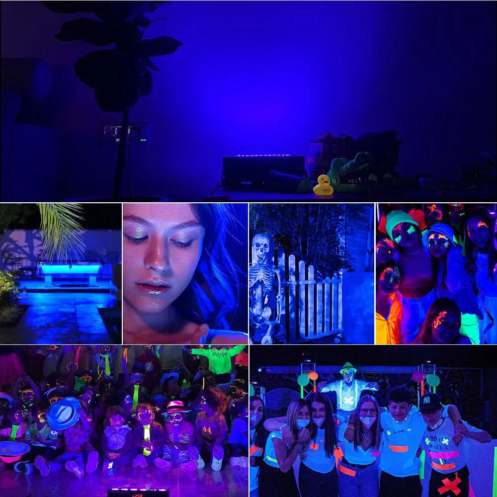 400Nm UV LED Stage Blacklight Ultraviolet 100W 220V 240V Effect Light Flood Ultravilet Lamp Fluorescent Party Stage Light