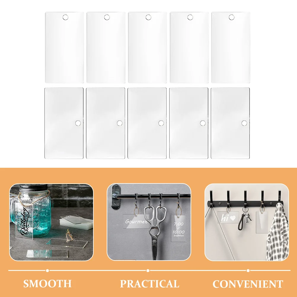 

10Pcs Blank Acrylic Hanging Tags for Creative Gift Tags and Daily DIY Projects Acrylic Organizer Hanging Labels