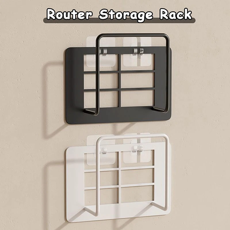 Wandmontierter Router-Ständer mit Kabelmanagement-Design für Aufbewahrungsbox-Halterung und Top-Box, kein Bohren erforderlich, WLAN-Rack