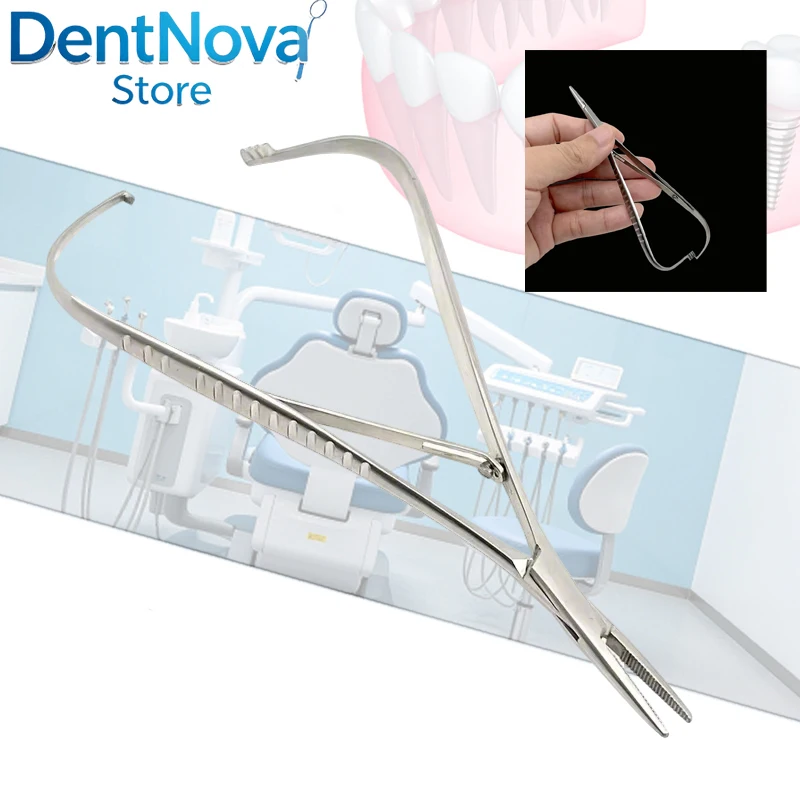High-Quality Dental Ligature Tie Pulling Tool Curved Mathieu Forceps for Elastic Loops and Wire Ligation