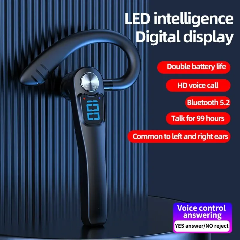 Kabellose Kopfhörer mit Mikrofon, Bluetooth-Kopfhörer, ENC-Geräuschunterdrückung, Freisprech-Headset, Business-Ohrhörer, Fahren