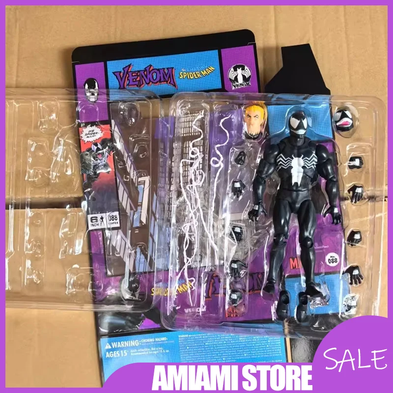 

16cm MAFEX 088 Venom Spider-Man Figure PVC Carnage Venom Interchangeable Heads Poseable Joints Action Model Christmas Gifts Toy
