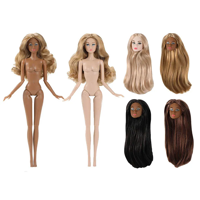 30cm FR Supermodel Doll Toy Joints Movable Body + Head Accessories With Make-up Head White/normal/Black Skin DIY Dress Up Toys