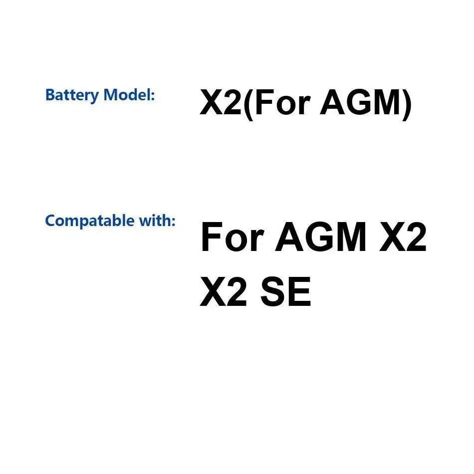 

Для Agm X2 X2SE аккумулятор мобильного телефона быстрая зарядка 6000 мАч экологически чистый