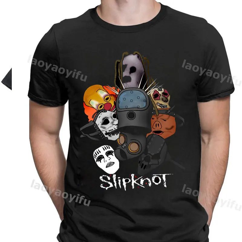 -Slipknots- Rock Band T Shirt Hip Hop Streetwear Harajukut Funny Customized Printed Leisure T Shirt Men Women Short-sleeve Top