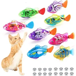 Baby Shower Luminous Induction Electric Fish Playing in Water Toy Simulated Electronic Fish for Luminous Swimming  Bath Toy