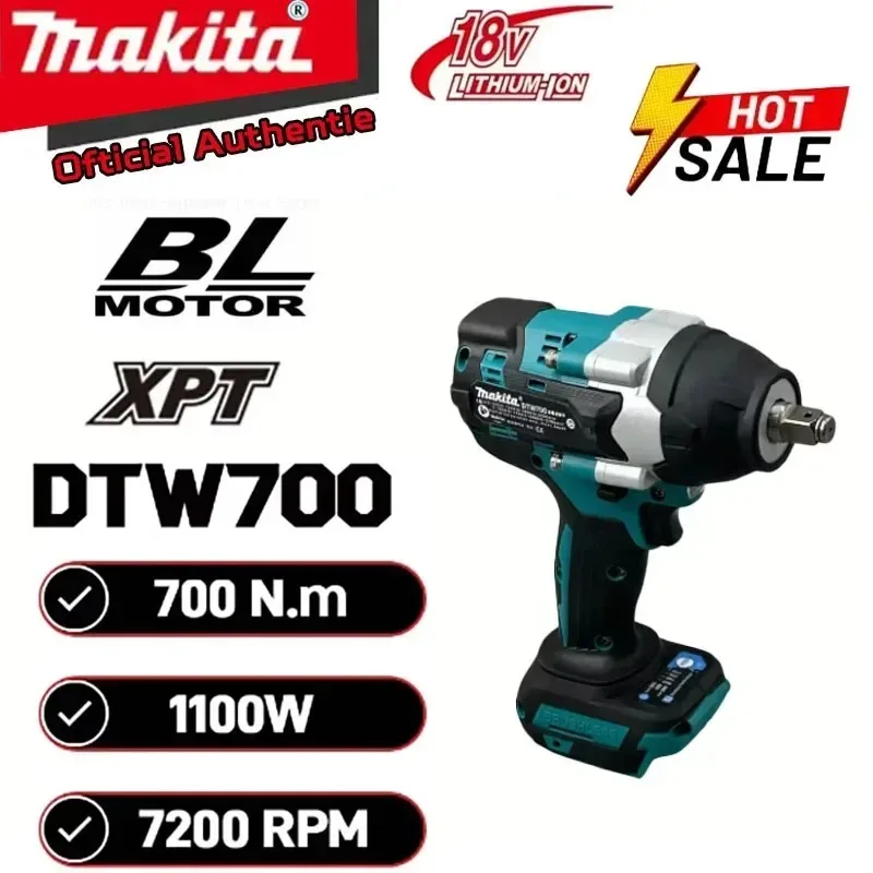 Makita DTW700 clé à chocs sans fil 18V moteur sans brosse 700Nm clé électrique à vitesse Variable haute efficacité arrêt automatique Durable