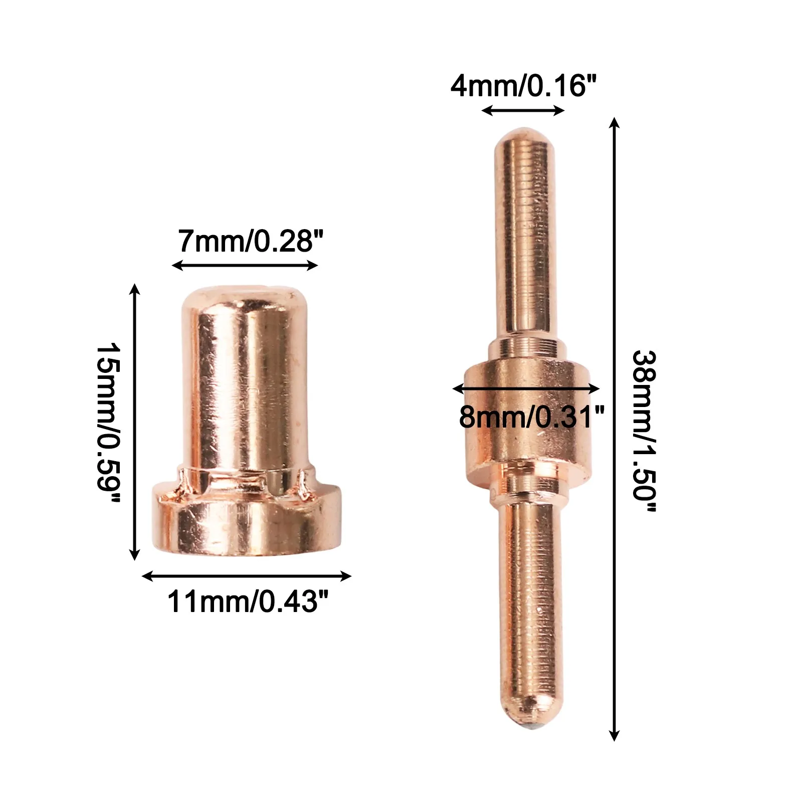 New Practical Weld Weld Welding for pt-31 LG-40 Cutting for torch. for plasma Cutter Specifications 12 Mm 40A About 38*4mm