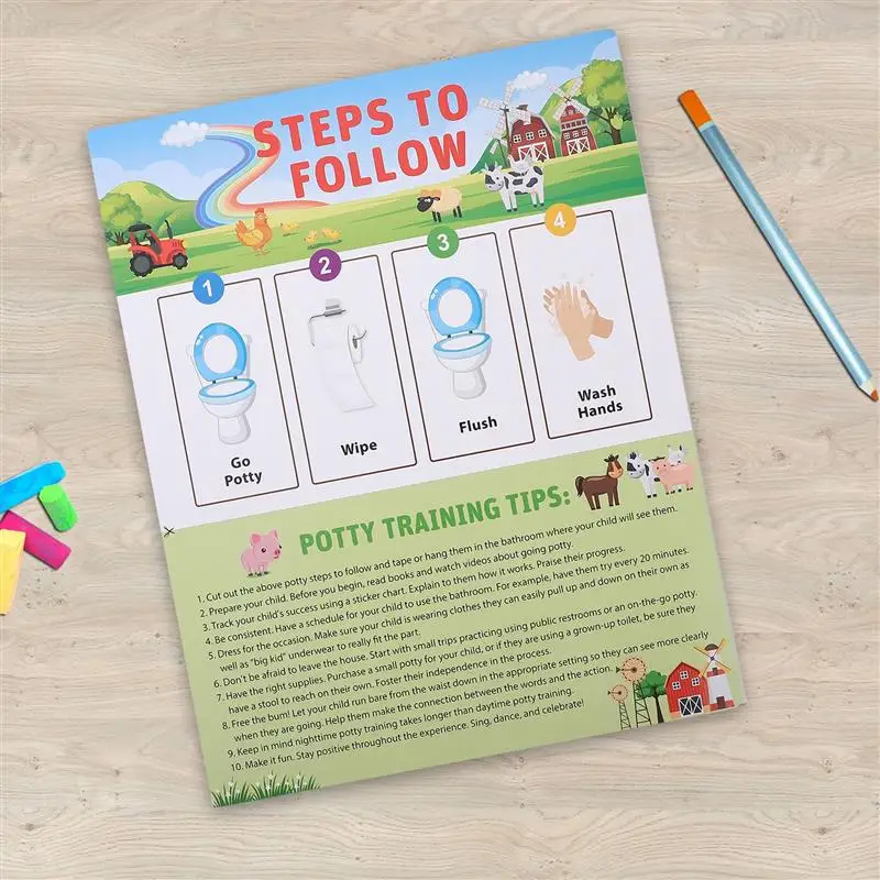 1Set Reward Toilet Training Chart Toilet Habits Potty Training Seat Stickers Training Sticker Chart Matching Wall Hang