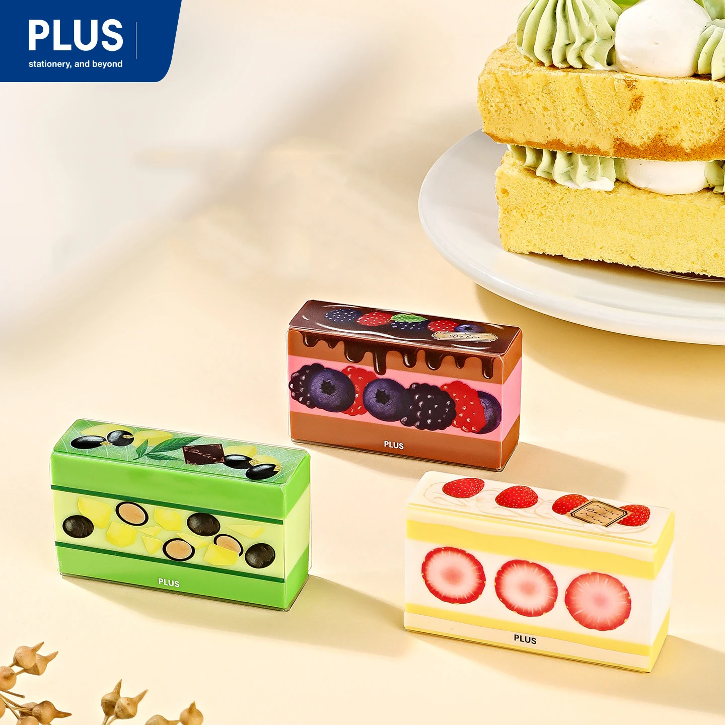 Japan PLUS cake eraser creative food rubber simulation dessert crumb rubber student stationery