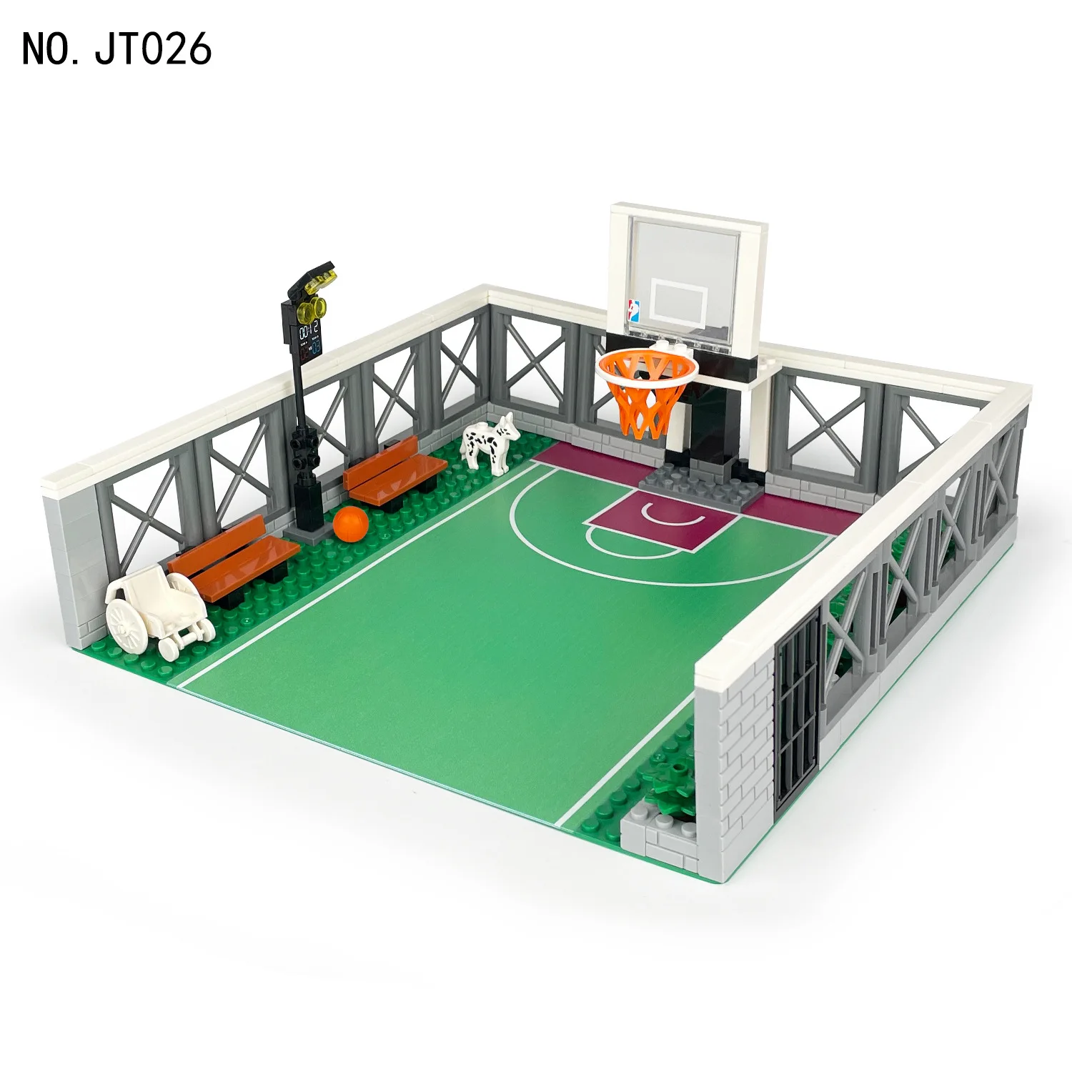 New Campus basketball court building blocks sports scene sports Players Figures accessories building blocks toys for boys