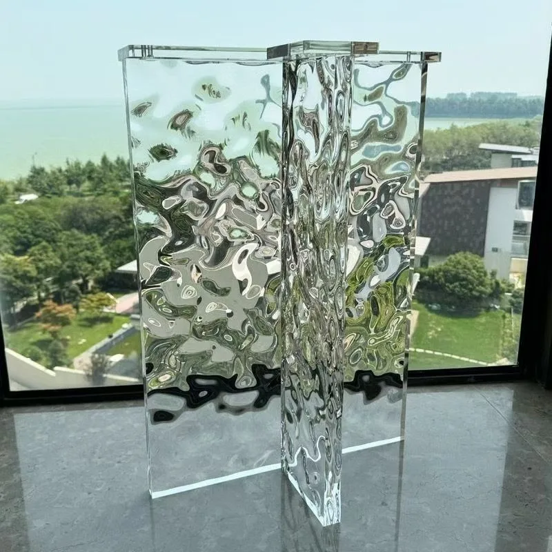 Water ripple acrylic table legs black transparent legs bracket stone pattern feet coffee base processing
