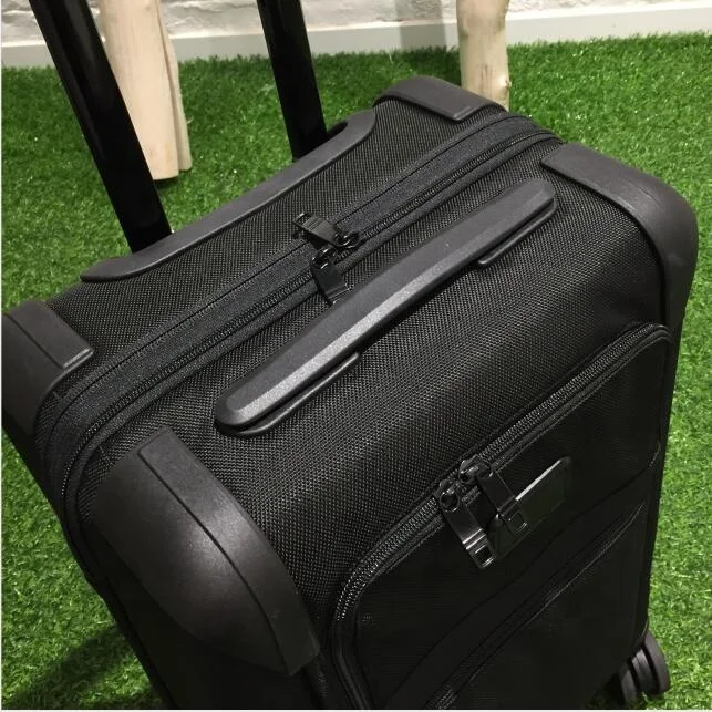 China Factory Ballistic Nylon Omega Shape Bar Handle Trolley Travelling Luggage Bags with 360 Degree Spinner 4 Wheels