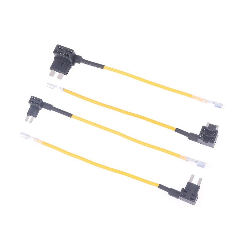 12V Fuse Holder Add-a-circuit TAP Adapter Mini Standard Ford ATM APM Blade Auto Fuse with 10A Blade Car Fuse yellow line