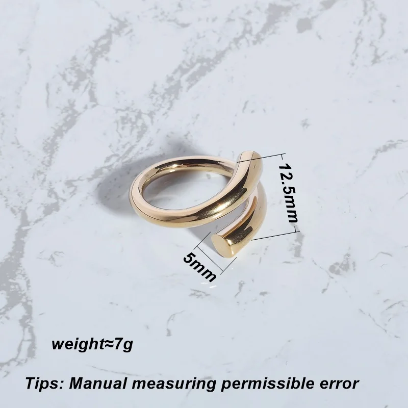 KITEAL floating charms PVD size 6 7 8  Perfume women women's rings Curved Open Ring opal wedding decoration