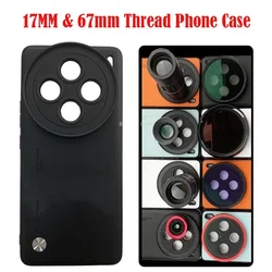 17MM Thread Phone Case for Vivo X100 Ultra SPro Pro 67MM Thread Interface Filter Ring Adapter Phone Case For Lens CPL VU Filter