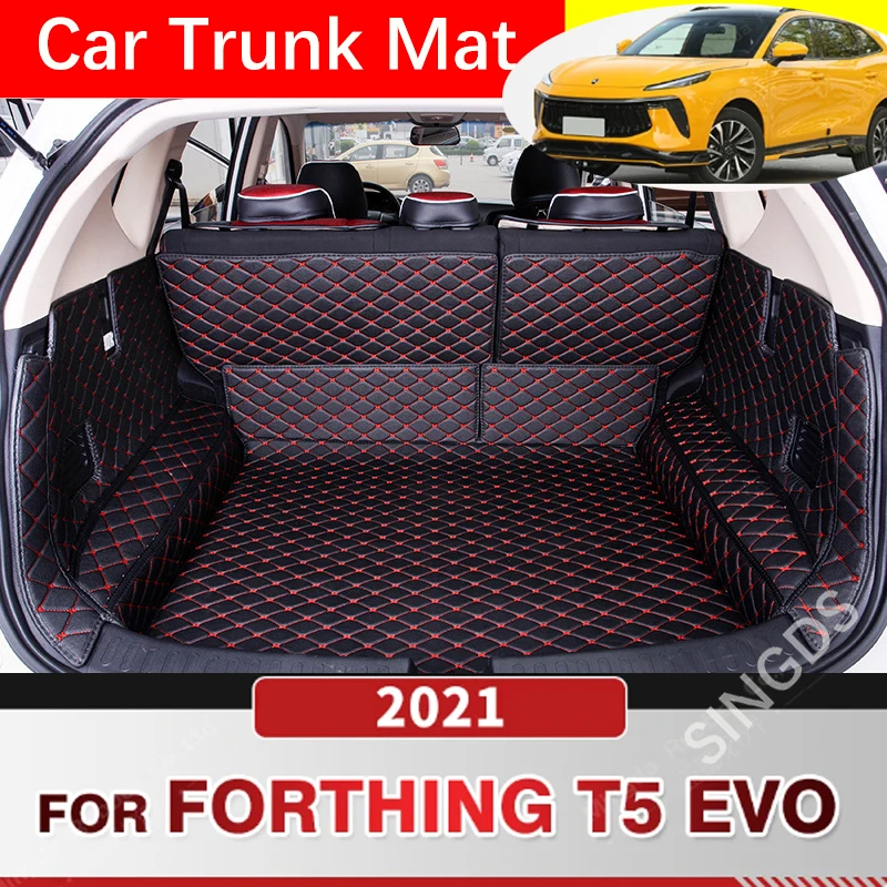 Auto Full Coverage Trunk Mat For Dongfeng Forthing T5 EVO 2021 Car Boot Cover Pad Cargo Liner Interior Protector Accessories