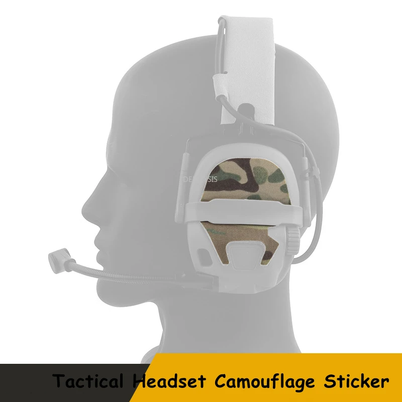 Picture 3: Tactical Headset Sticker Camouflage Magic Patch for GEN 6 Shooting Headphone Hearing Protection Earmuffs Decorative Stickers