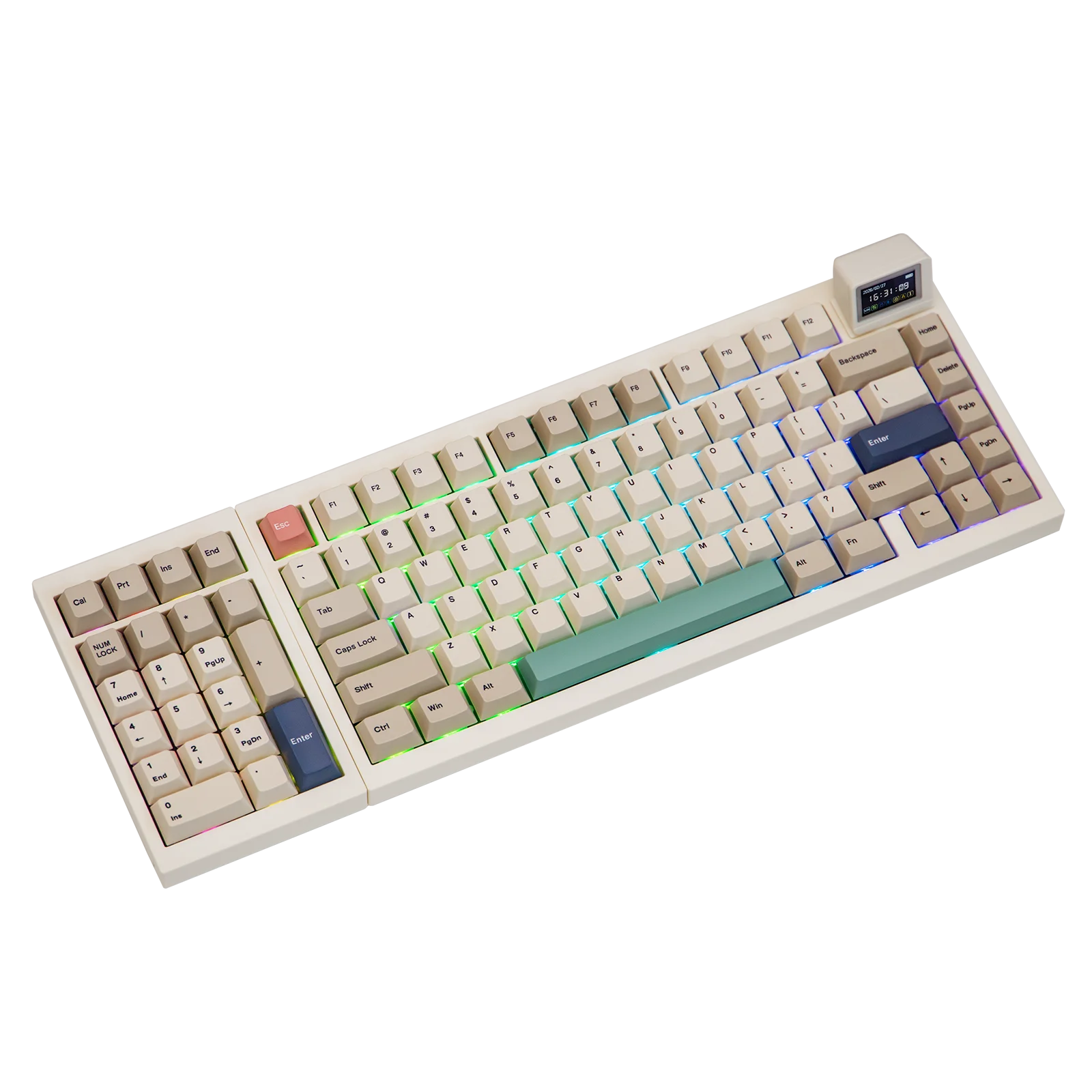 EPOMAKER RT98 98% ANSI US Layout Wired/Bluetooth/2.4Ghz Wireless Modular Gaming Keyboard with 8000mAh Battery & RGB Backlights