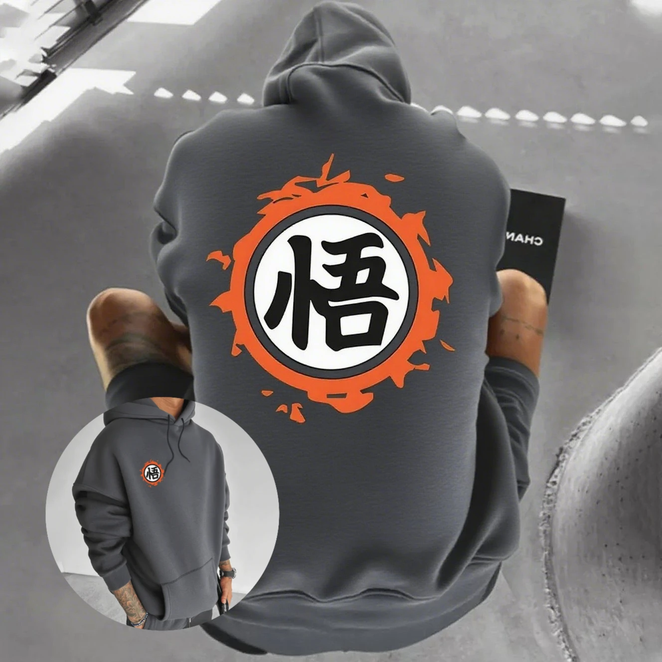 เสื้อฮู้ดลายการ์ตูนดราก้อนบอล 2026 สำหรับผู้ชาย ฤดูใบไม้ผลิ/ฤดูร้อน สไตล์อเมริกัน ฮิปฮอป ลำลอง ทรงหลวม ไซส์ใหญ่ สำหรับพ่อและลูก