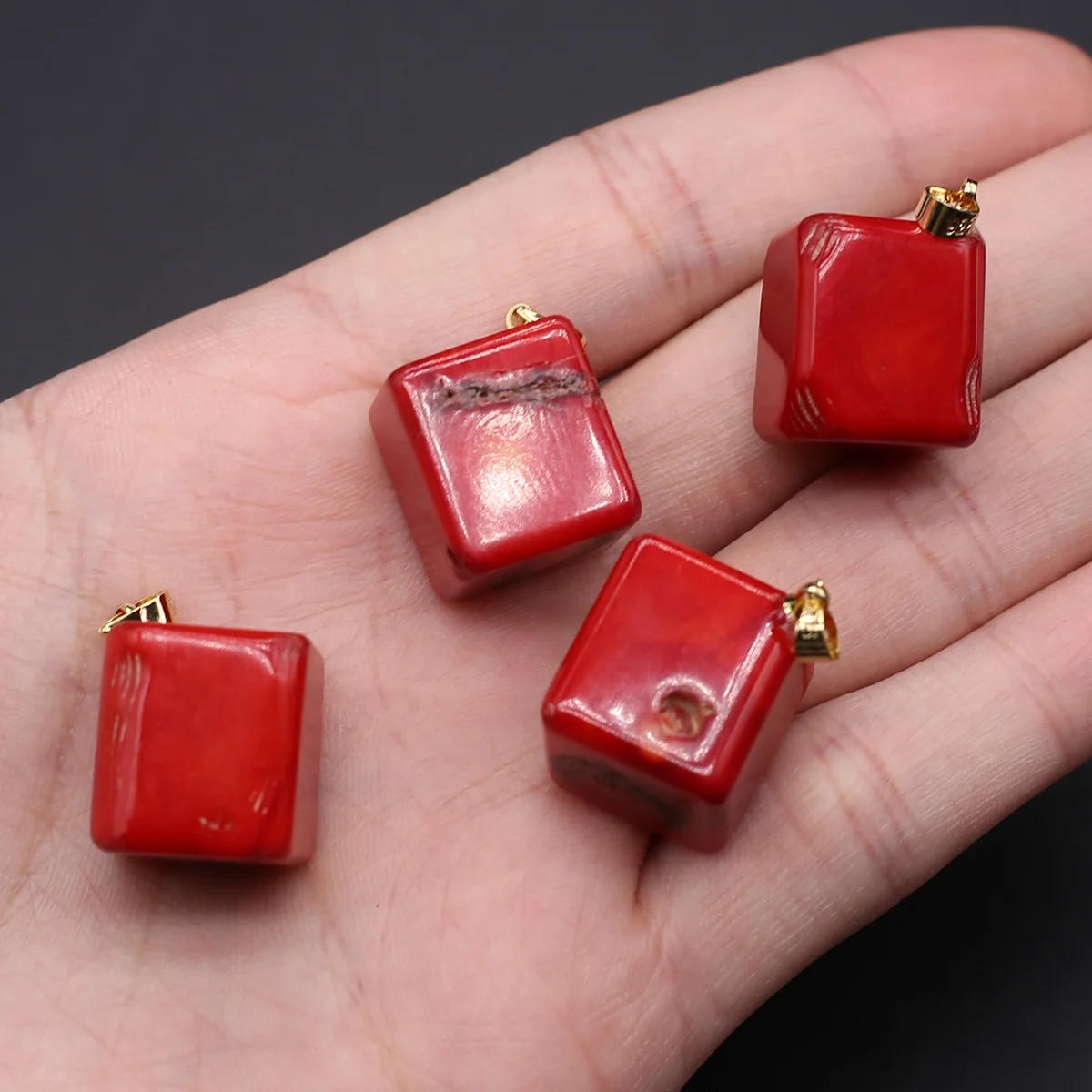 1pcs Sea bamboo Red Coral Irregular Branches Pendants for DIY Earring Necklace Jewelry Making Accessories Gift 10x30-12x50mm