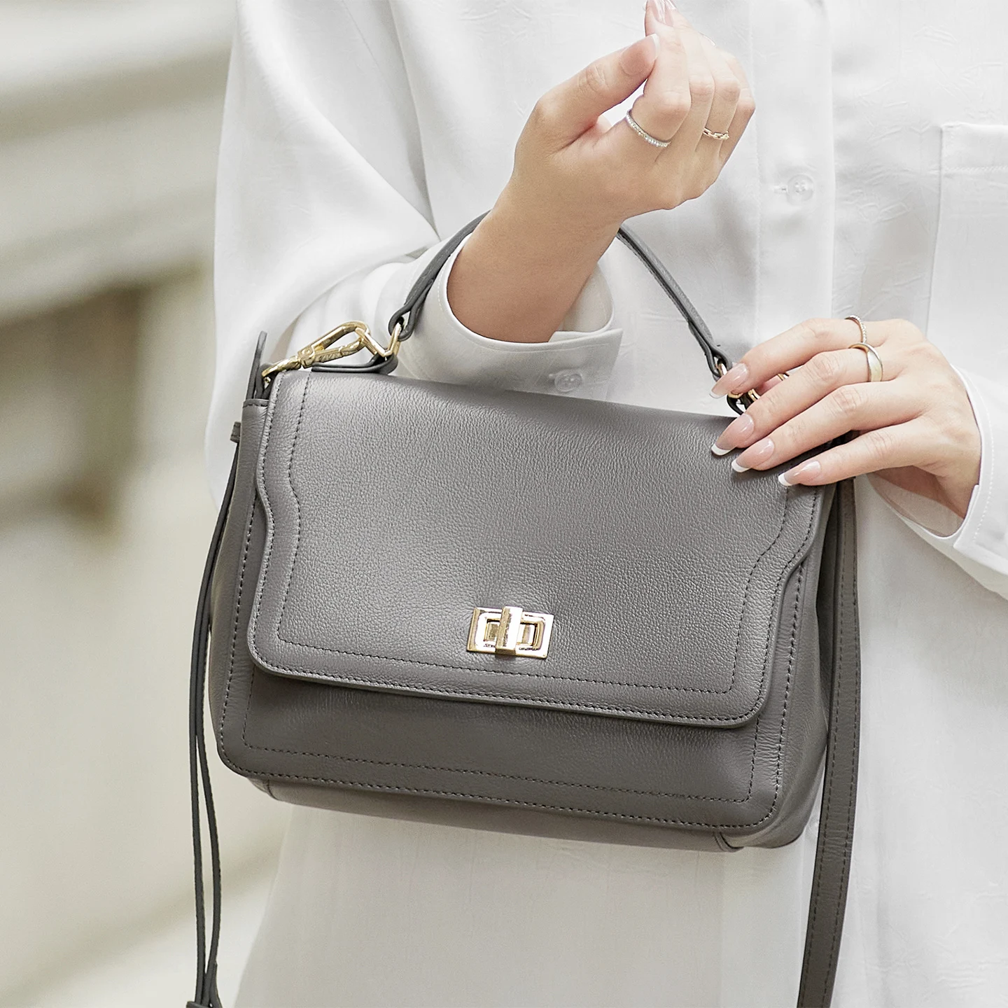 

ZOOLER 2026 New Women Leather Handbag First Cow Leather Women Shoulder Bag Girls Fashion Designed Handcrafted Skin Purses#hy701