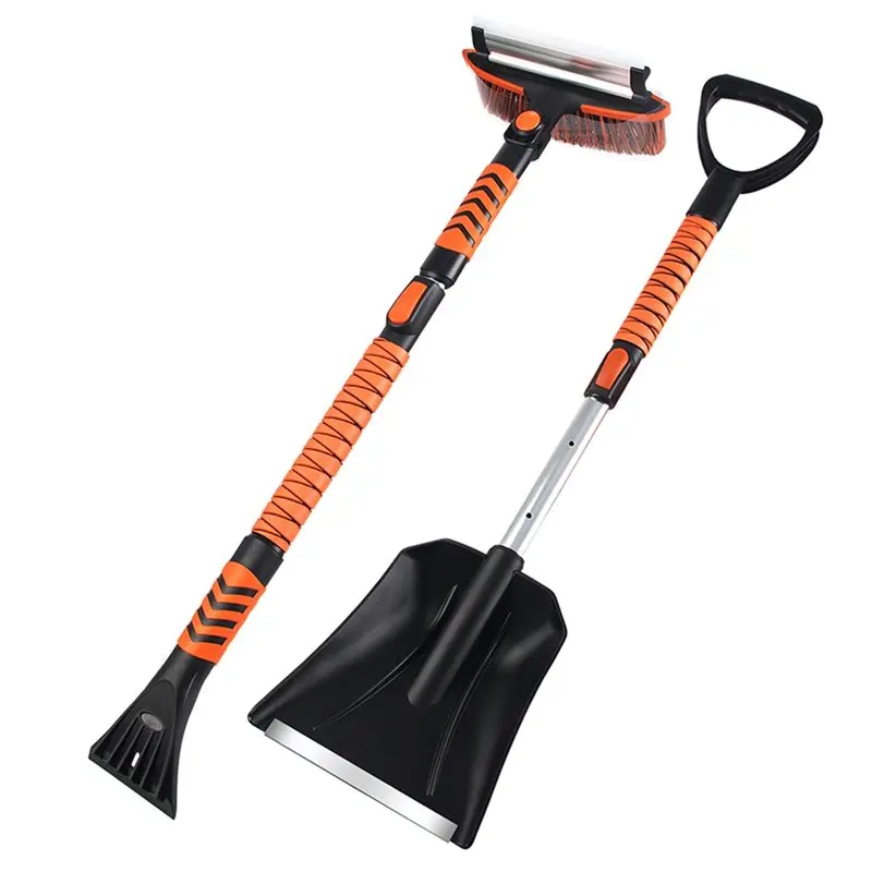 

【STOCK】Multi-Function Detachable Snow Scraper, Retractable Brush And Ice Scraper Kit Shovel