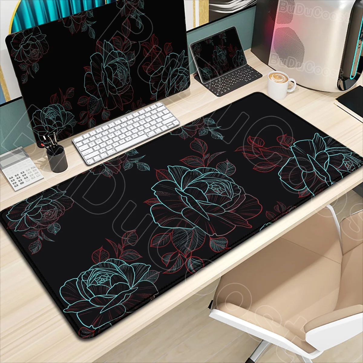 جديد رائجة البيع لوحة ماوس النبات الألعاب الزهور والنباتات HD ماوس الوسادة XXL Playmat عدم الانزلاق المطاط مكتب الحصير الألعاب طاولة كمبيوتر محمول حصيرة