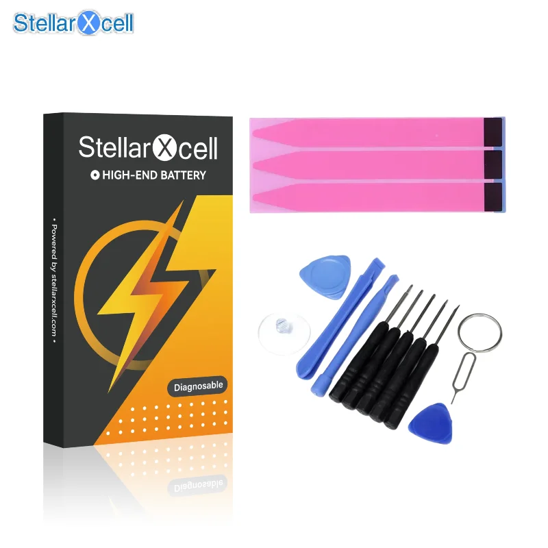 Batería de diagnóstico StellarXcell con mensaje de pieza genuina para iPhone 12mini 13Pro 14Plus 15Promax, reemplazo 6