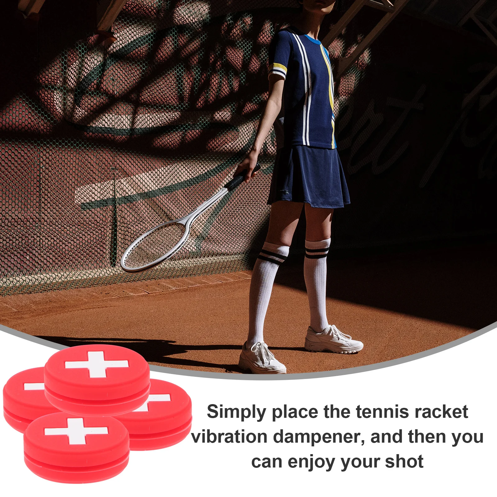 5 قطعة مضرب تنس العلم الوطني المخمدات سيليكون امتصاص الاهتزاز تقليل الصدمات اكسسوارات التنس المرطب للمضرب #2